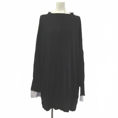 ワイズ Y's SHIRT SLEEVE LINING JERSEY KNIT DRESS ニット ワンピース 長袖 YY-K69-246 ブラック M