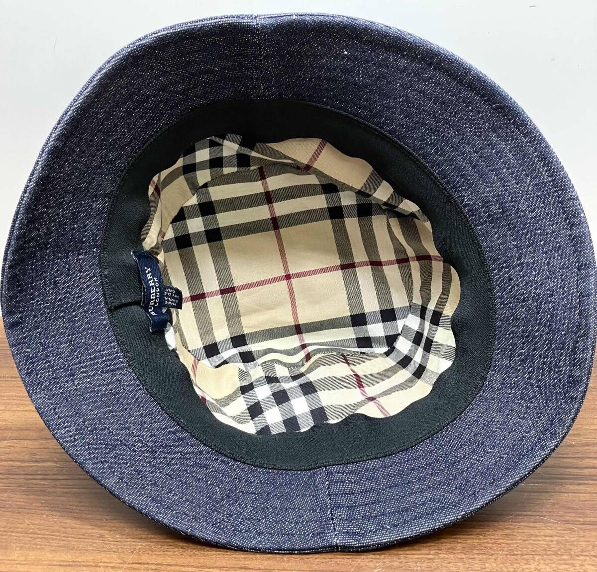 ☆BURBERRY バーバリー デニムバケットハット 帽子 サイズM - メルカリ
