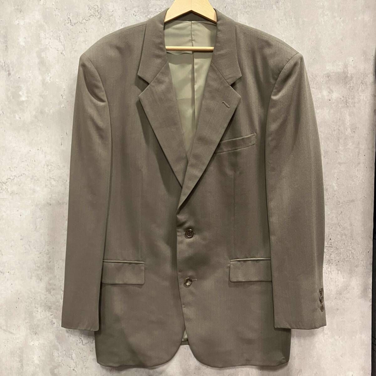 90s ISSEY MIYAKE MEN テーラードジャケット ウール2Bジャケット size L ベージュ イッセイミヤケメン