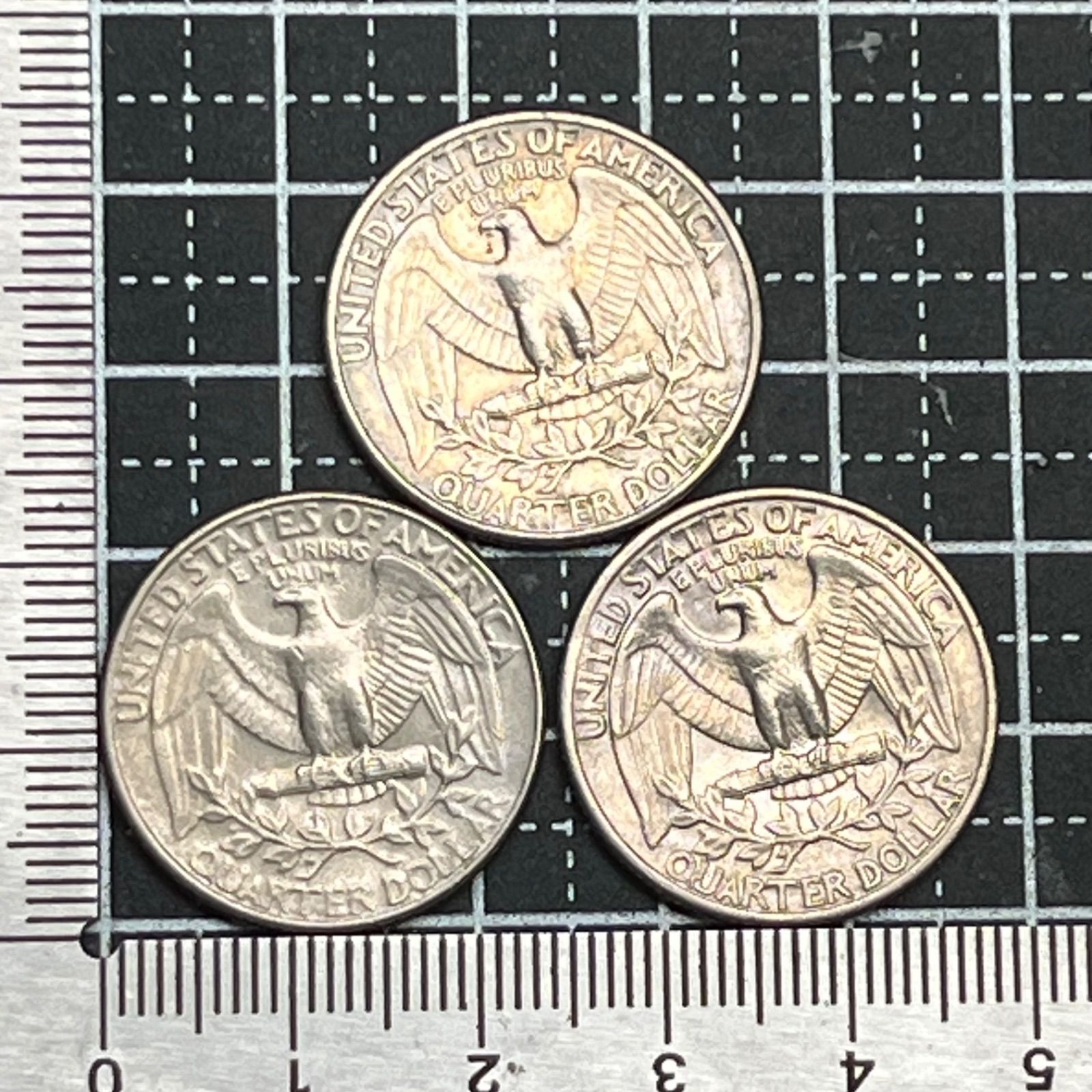 銀貨】アメリカ ワシントン・クォーターダラー 3枚セット 1979・1980