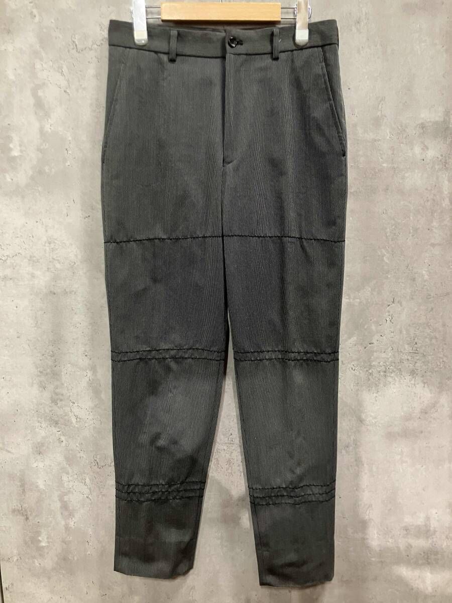 99AW スーベニールキッチュ期 COMME des GARCONS HOMME PLUS ステッチデザインパンツ size S ダークグレー コムデギャルソンオムプリュス