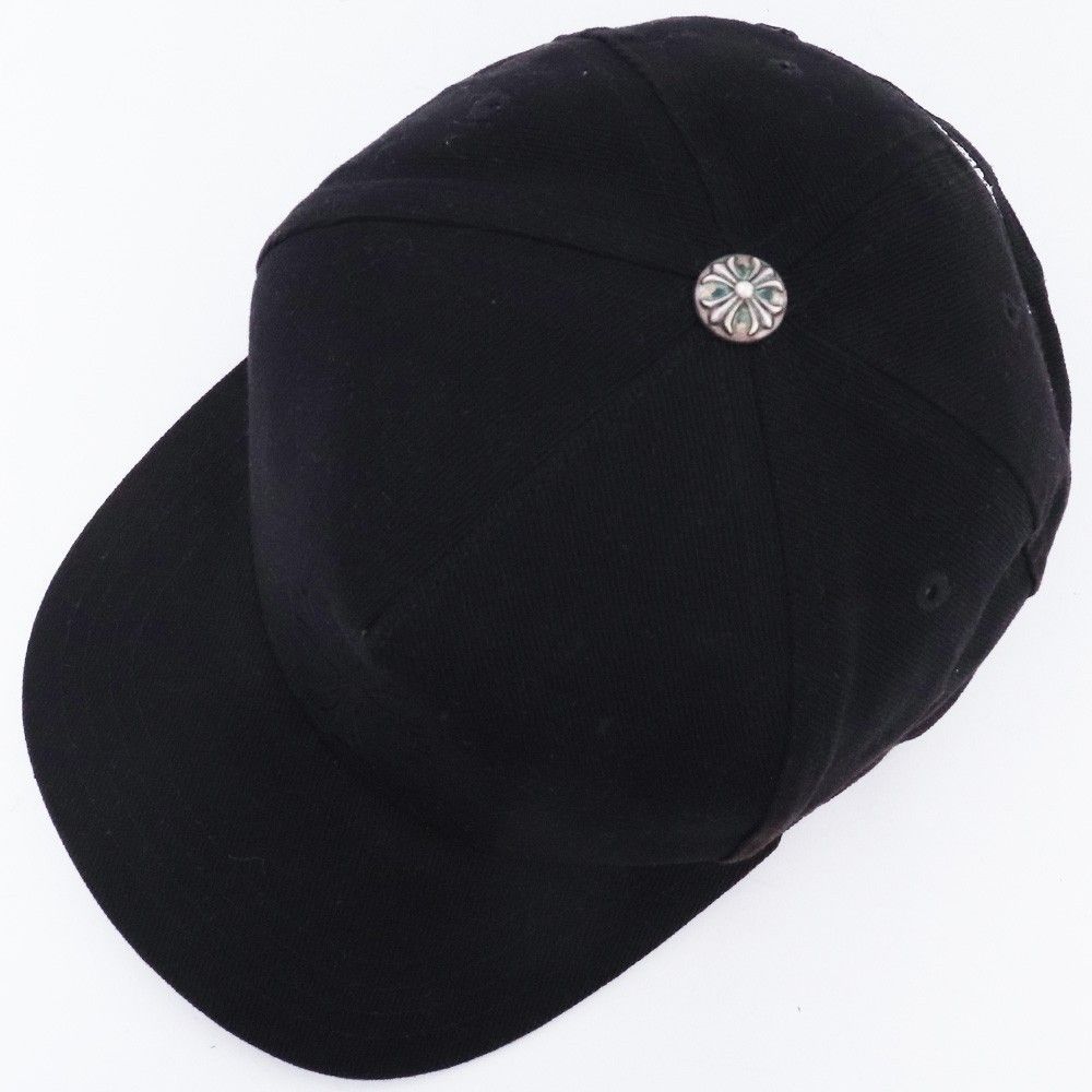 CHROME HEARTS 黒 キャップ　ベースボールキャップ CHROME HEARTS クロス ベースボールデニムキャップ ブラック - メルカリ