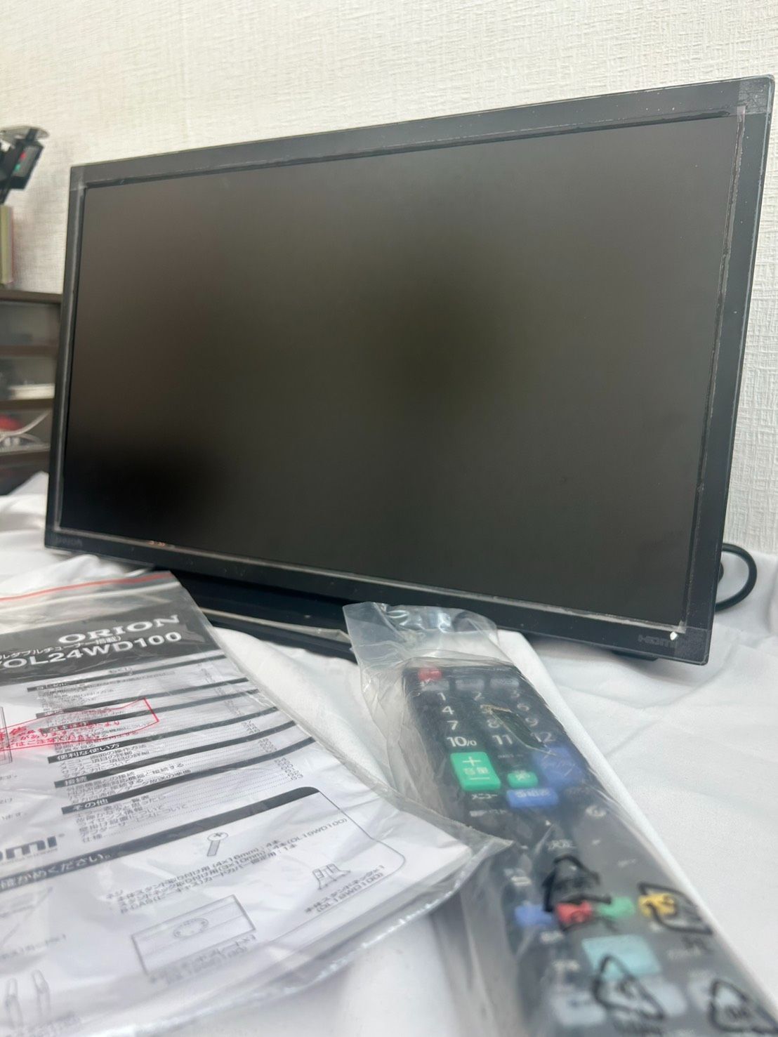 R【保管品・通電確認済】 ORION オリオン 19型 液晶テレビ OL19WD100 2020年製 リモコン付き 付属品あり