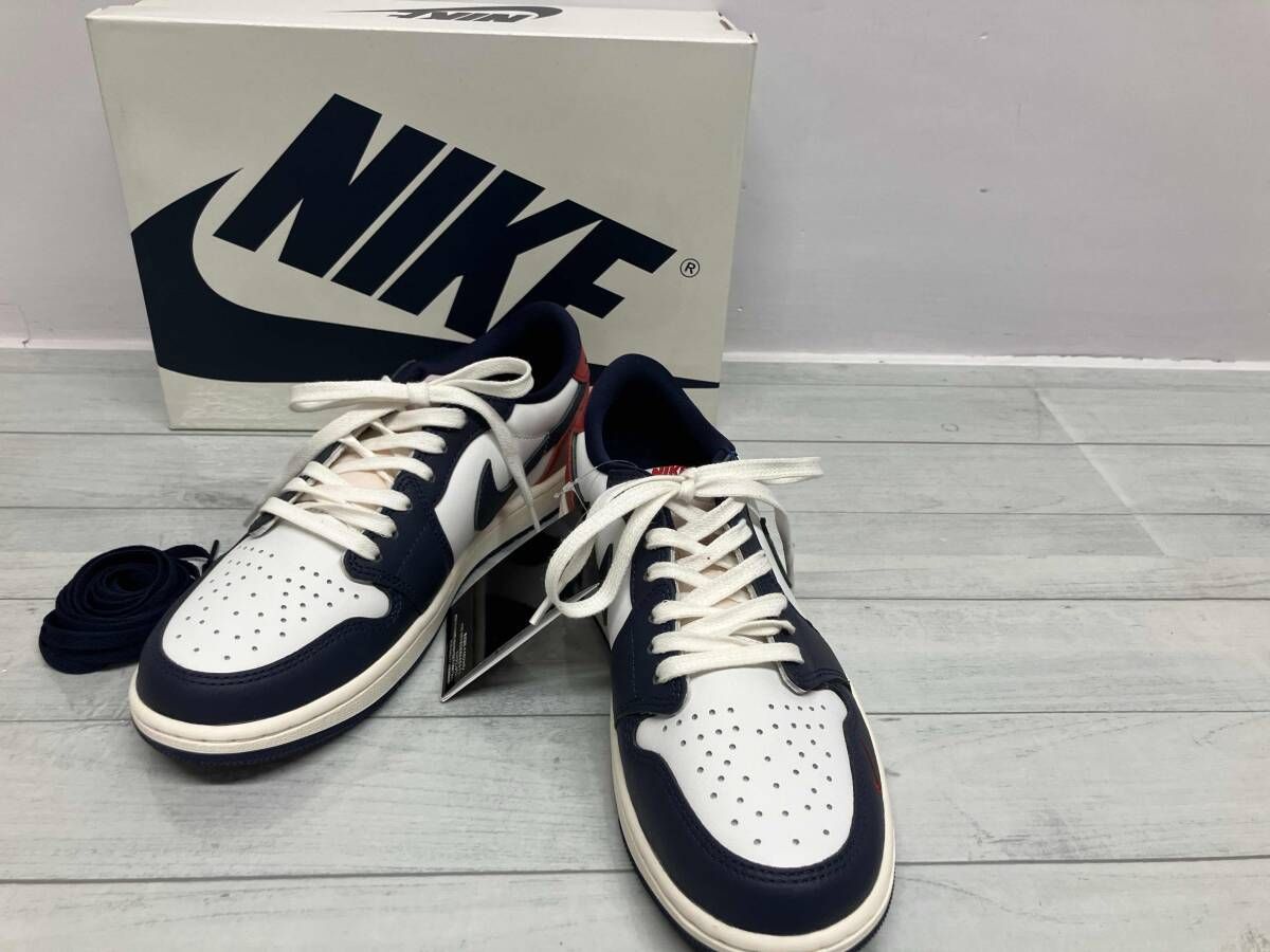 鑑定済み NIKE ナイキ スニーカー HQ2993-100 27cm ホワイト ネイビー レッド 通年