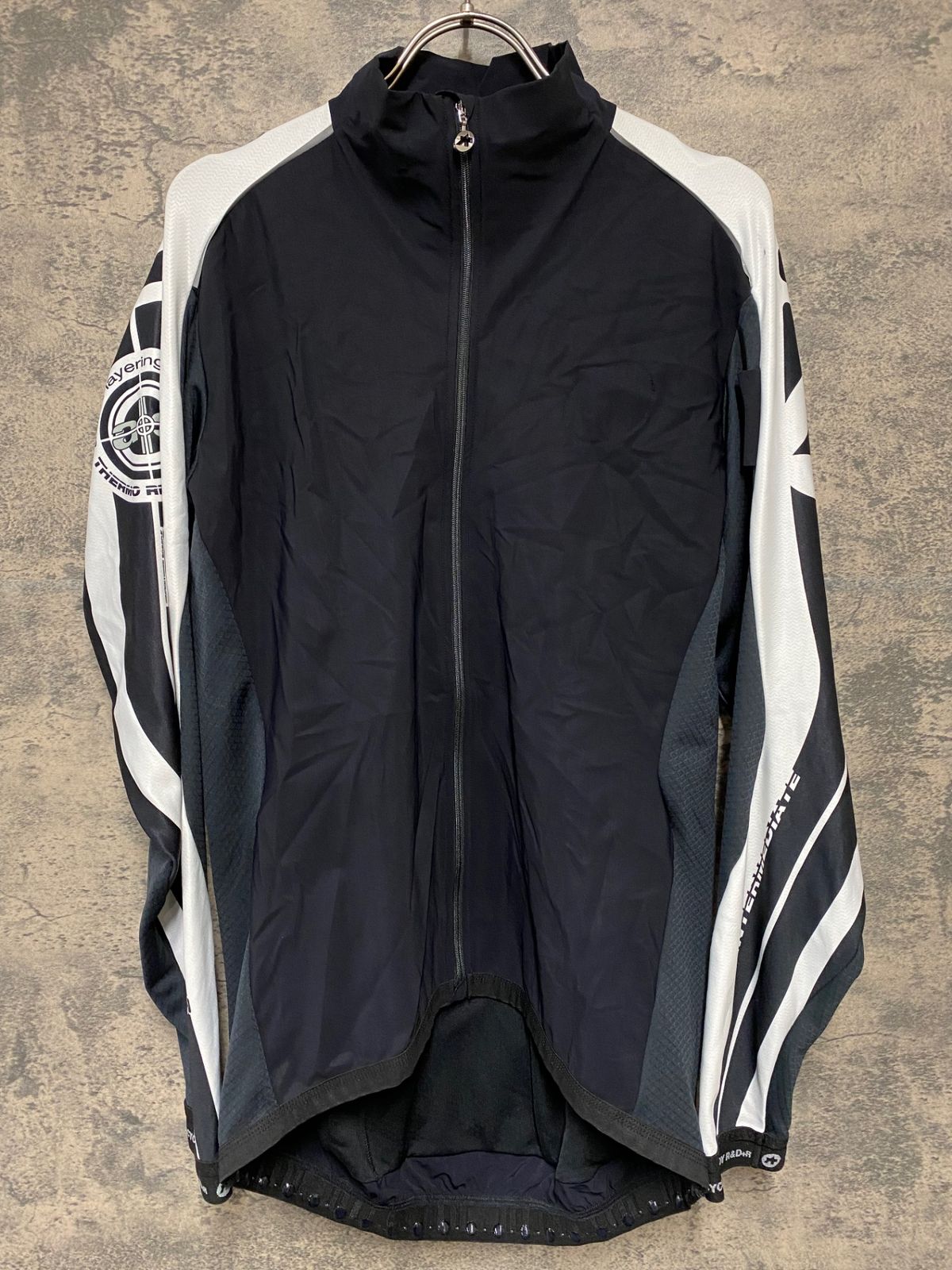 KC566 アソス assos INTERMEDIATE S7 長袖 サイクルジャージ 黒白 XL
