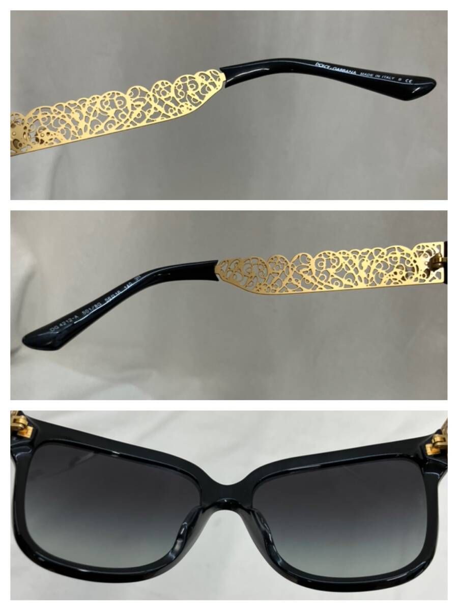 無名【美品】ドルチェ＆ガッバーナ　グラデーションブラック サングラス ケース付] DOLCE&GABBANAドルチェ&ガッバーナ サングラス ドルガバ