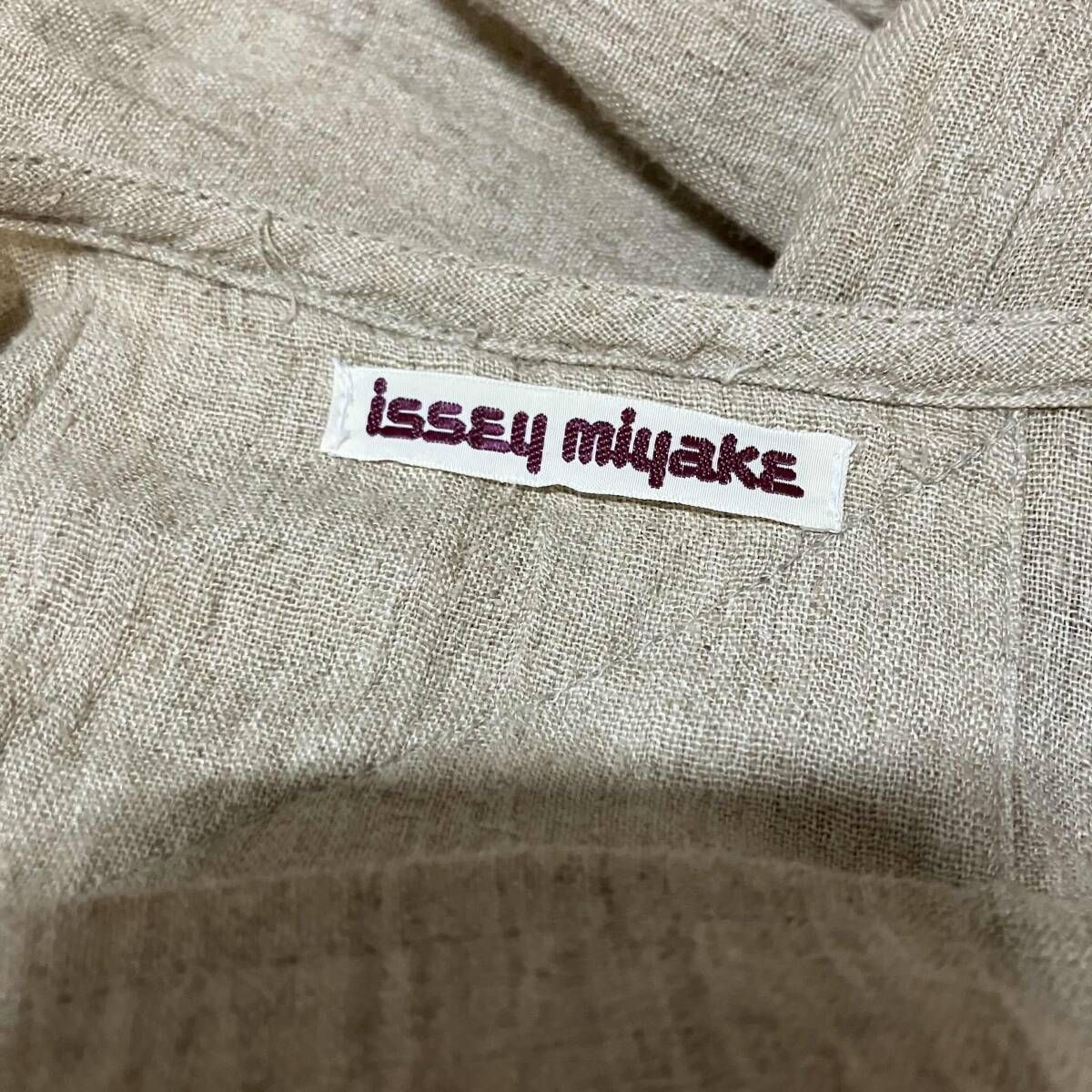 70s ISSEY MIYAKE ノースリーブワンピース 初期タグ リネンワンピース 