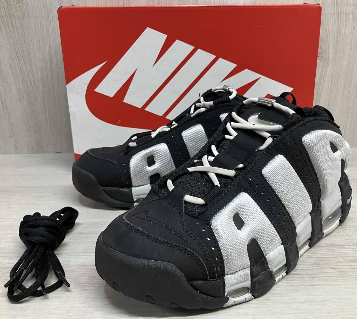 NIKE Air More Uptempo Low Black Photon Dust ナイキ エアモアアップテンポ ロー ブラック フォトンダスト FZ3055-001 27cm スニーカー