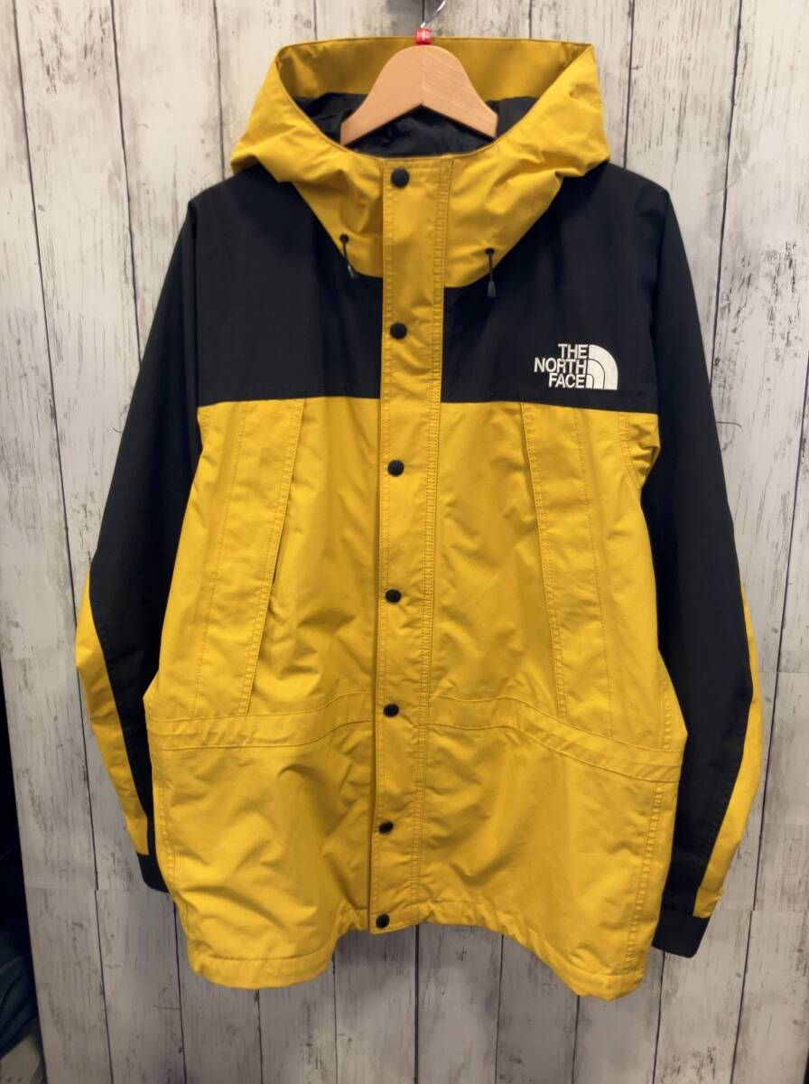 THE NORTH FACE ノースフェイス マウンテンパーカー ブラック イエロー Lsize GORE-TEX ゴアテックス NP11834 マウンテンライトジャケット
