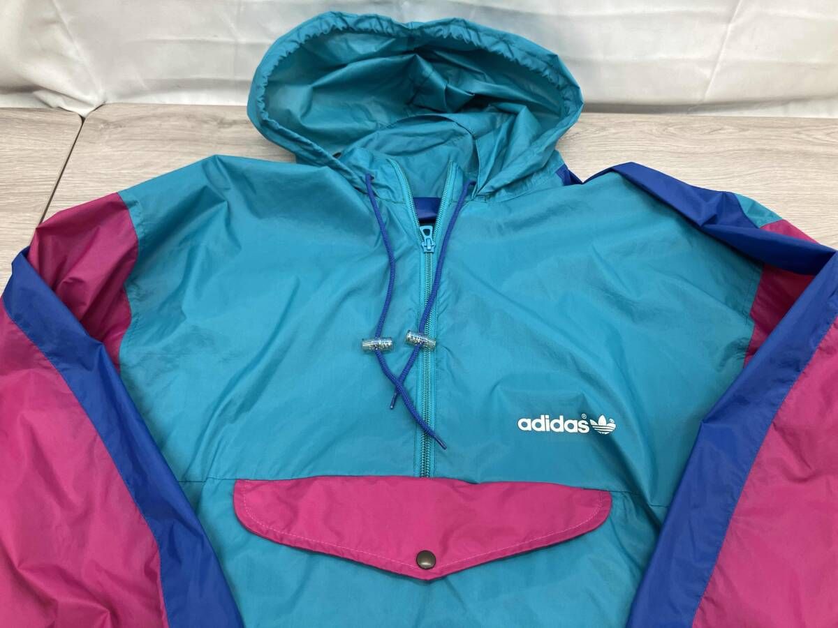 adidasアディダス アノラックパーカー 90s 表記サイズL マルチカラー
