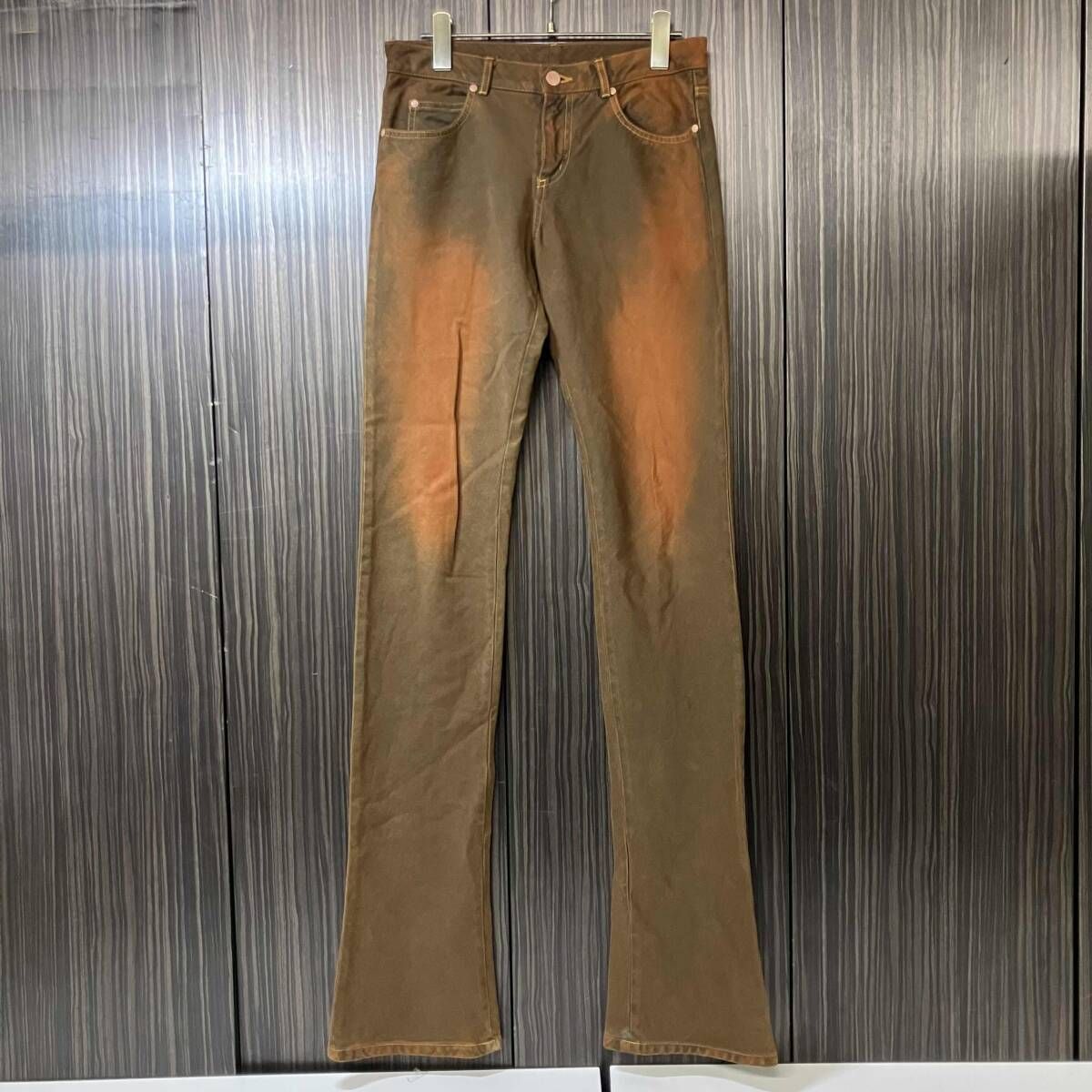 Jean Paul GAULTIER 錆加工スーパーロンクパンツ ロングパンツ 40サイズ ブラウン 570-5.CPR.PJ ジャンポールゴルチエ
