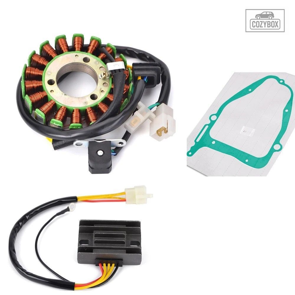ステーターコイル ガスケットキット + 電圧レギュレータ整流器 スズキ GN250 GN250E G