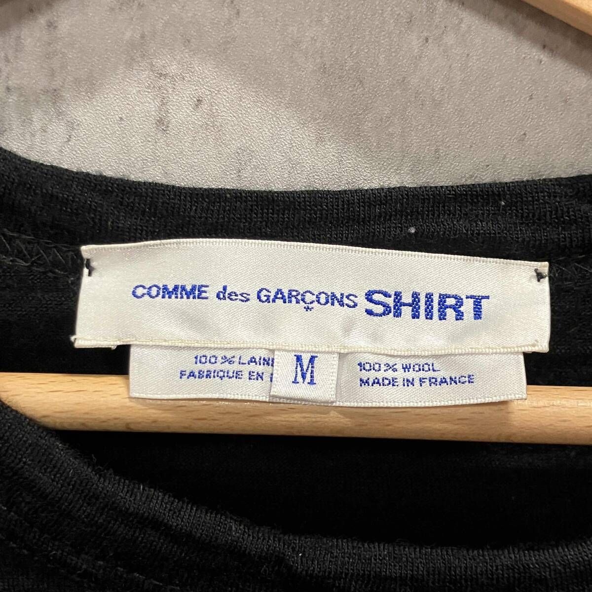 COMME des GARCONS SHIRTパッチワークウールニット size M ブラック