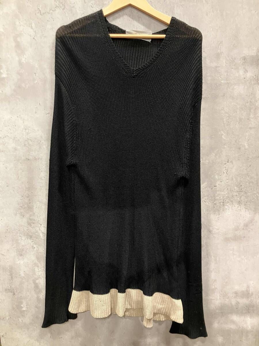 AD1994 田中オム コムデギャルソン オム ウールニット セーター/90S AD1994 田中オム COMME des GARCONS HOMME レーヨンニット ブラック