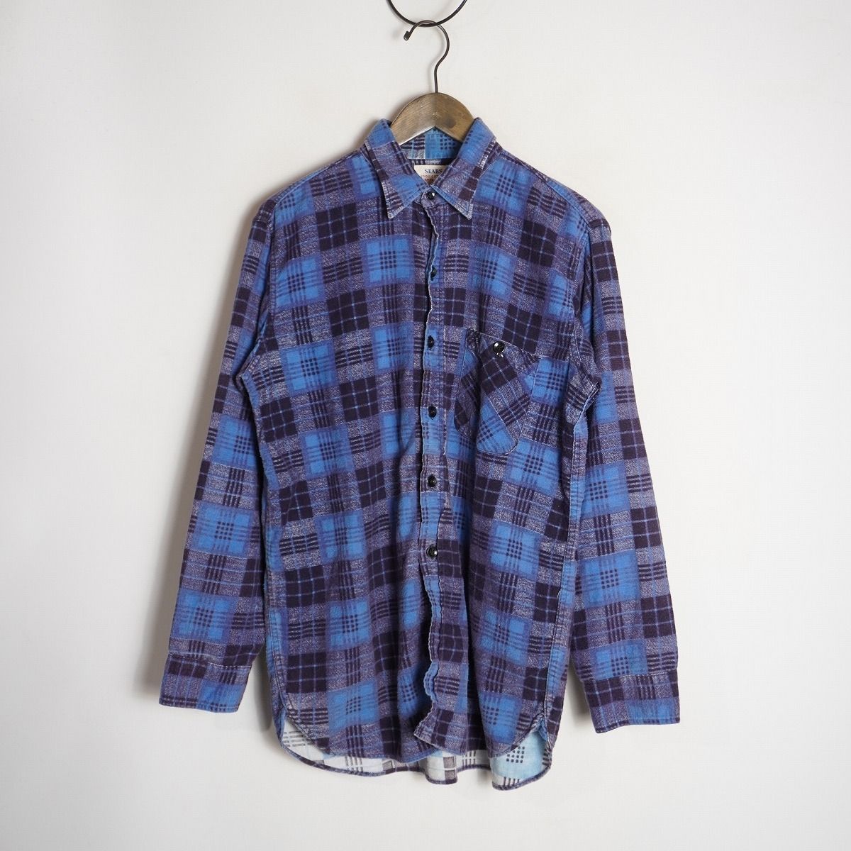 希少 50S 60S Sears シアーズ 長袖 コットン プリント マチ付き 