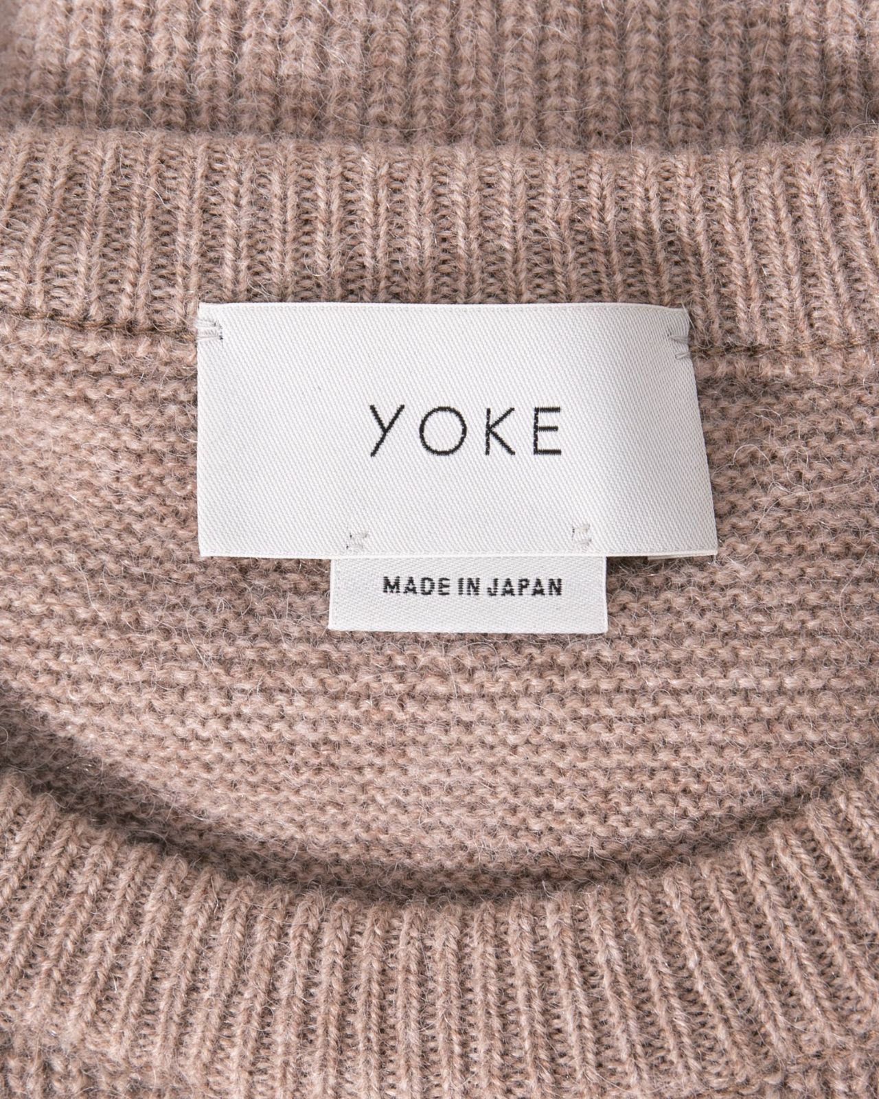 YOKE ヨーク 7G ALPACA CARDIGAN RIB STITCH KNITアルパカニット