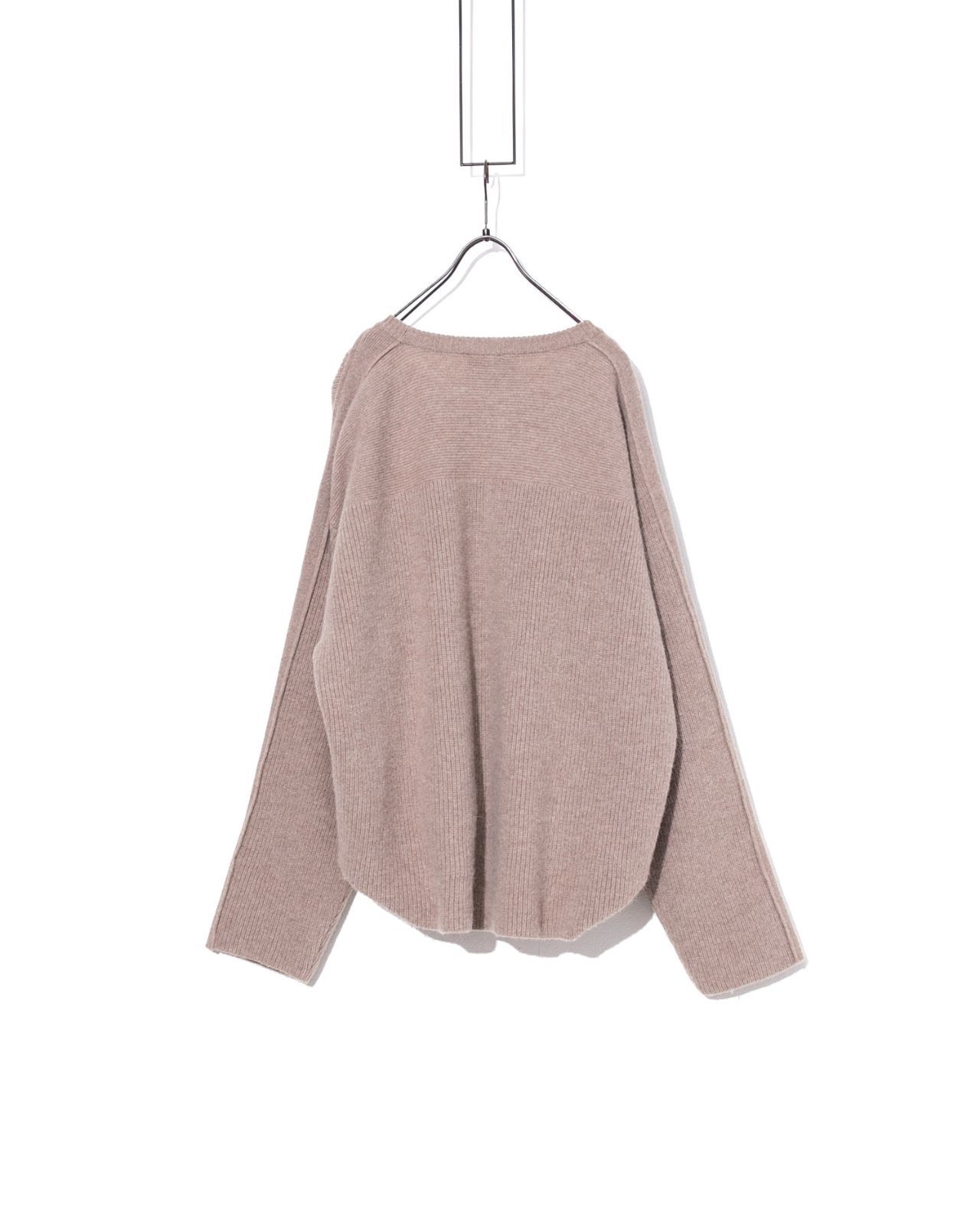 YOKE ヨーク 7G ALPACA CARDIGAN RIB STITCH KNITアルパカニット
