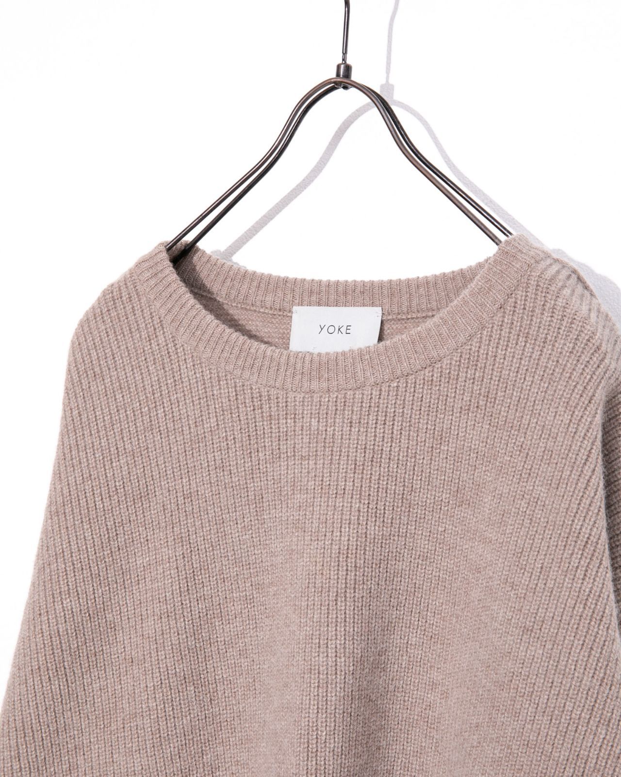 YOKE ヨーク 7G ALPACA CARDIGAN RIB STITCH KNITアルパカニット