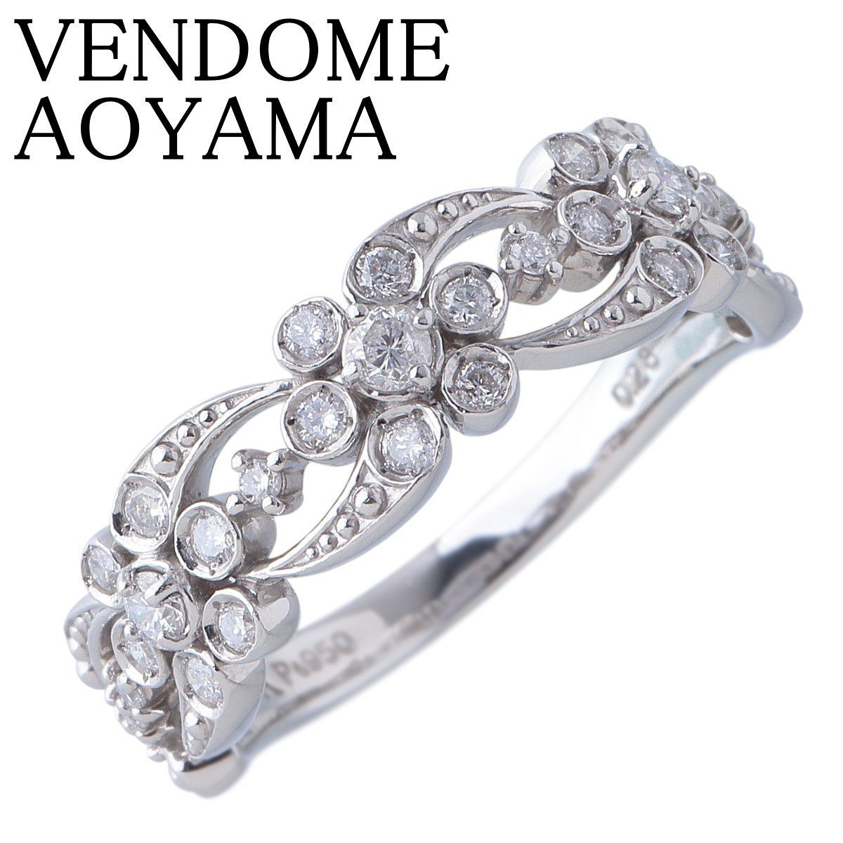 ヴァンドーム青山 ダイヤ リング フラワー 0.28ct 11号 Pt950 新品仕上げ済 VENDOME AOYAMA VA【26432】