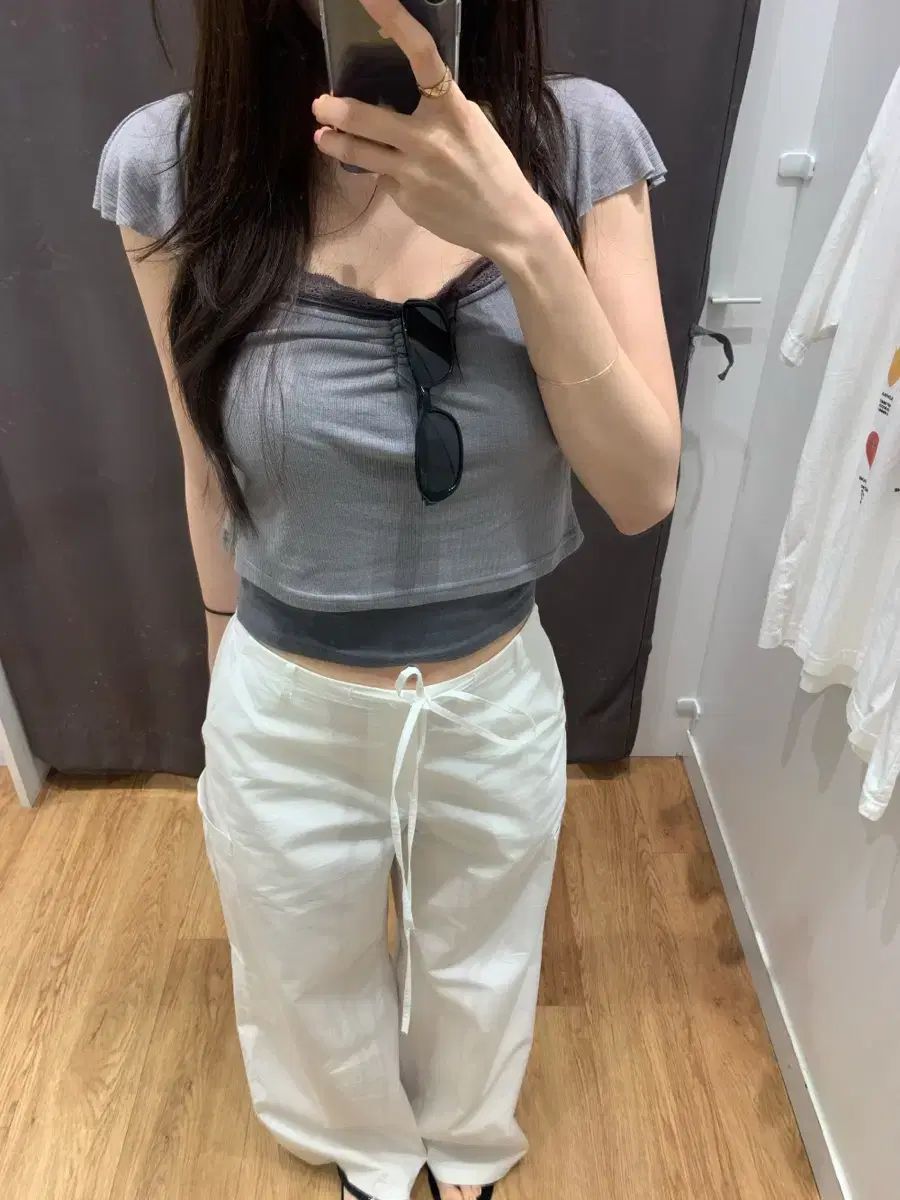 ONT レイヤードTシャツ セット チャコール
