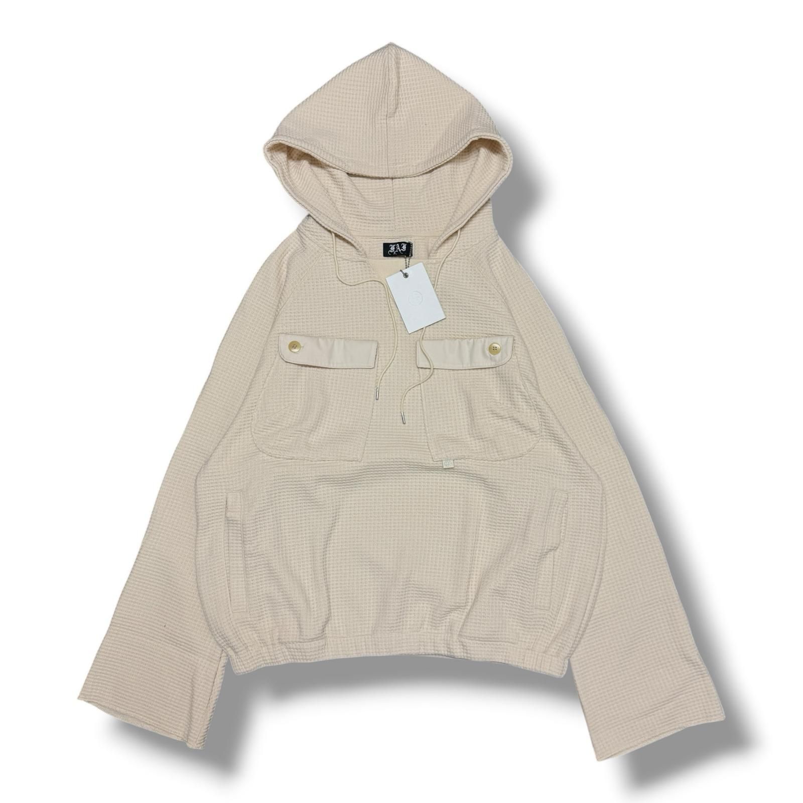 参考上代28600円 未使用 FAF(Fake As Flowers) Thermal Hoodie サーマルフーディー パーカー エフエーエフ(フェイクアスフラワーズ) 33421210 エクリュ 3 （16601M） 参考上代28600円 未使用 FAF(Fake As Flowers) Thermal Hoodie