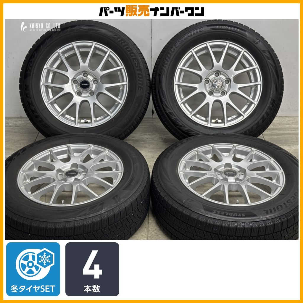 美品】トップラン 15in 6J +43 PCD100 ブリヂストン ブリザック VRX2