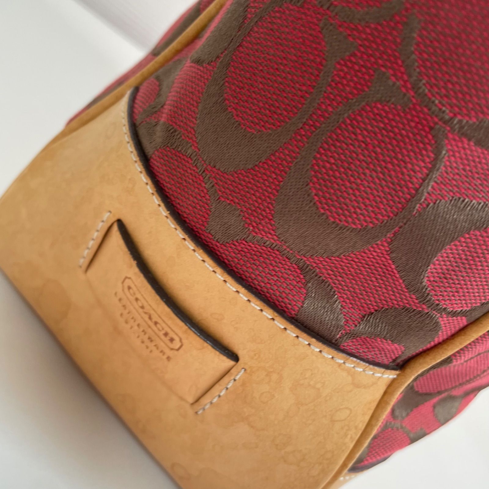 COACH シグネチャー ハンドバッグ レッド ユニセックス A4対応 - メルカリ