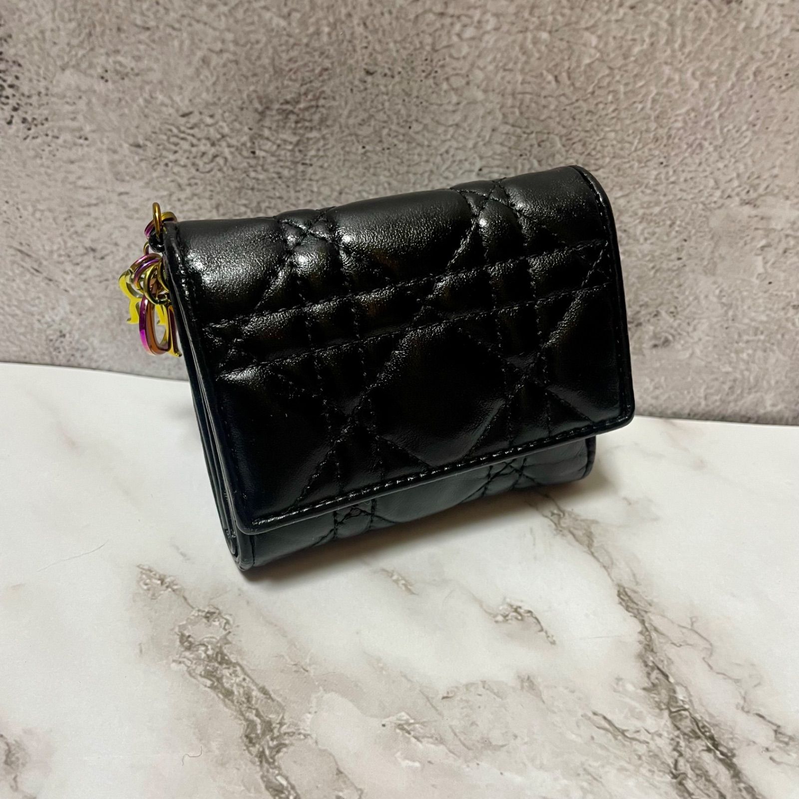 612 Christian Dior ロータスウォレット 三つ折り財布