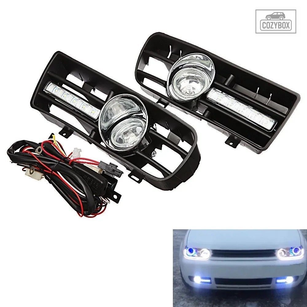 VW ゴルフ MK4 1997-2006 2 個セット ar フロント バンパー ヘッドライトスポーツ グ