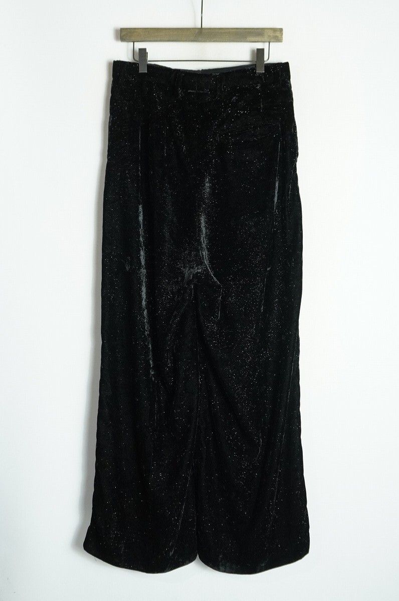 美品 24AW MASU エムエーエスユー VELVET WIDE TROUSERS BLACK MPFW