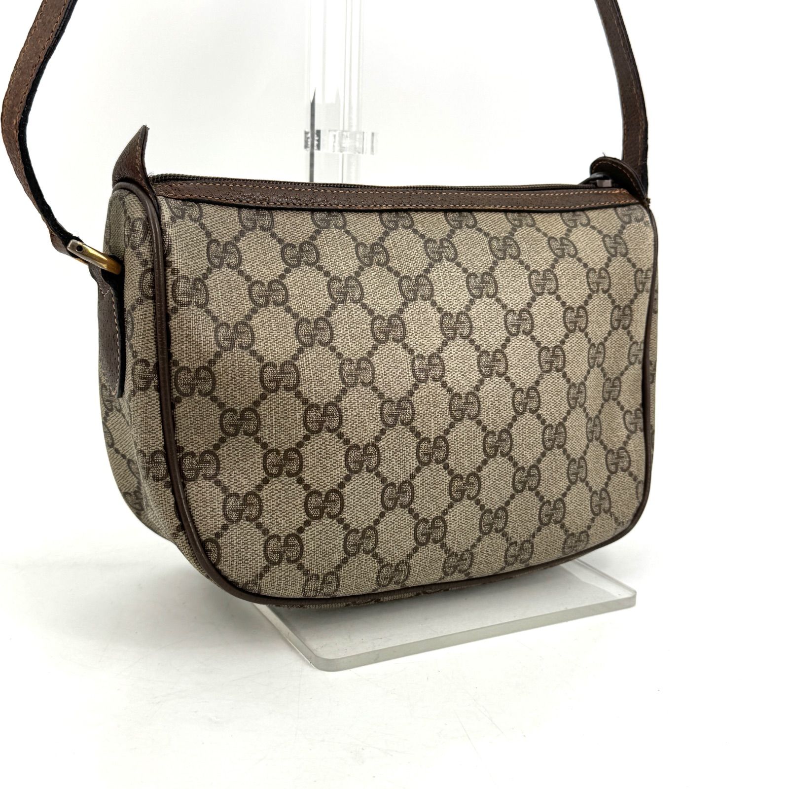 GUCCI グッチ シェリーライン GG柄 ショルダーバッグ PVC レザー