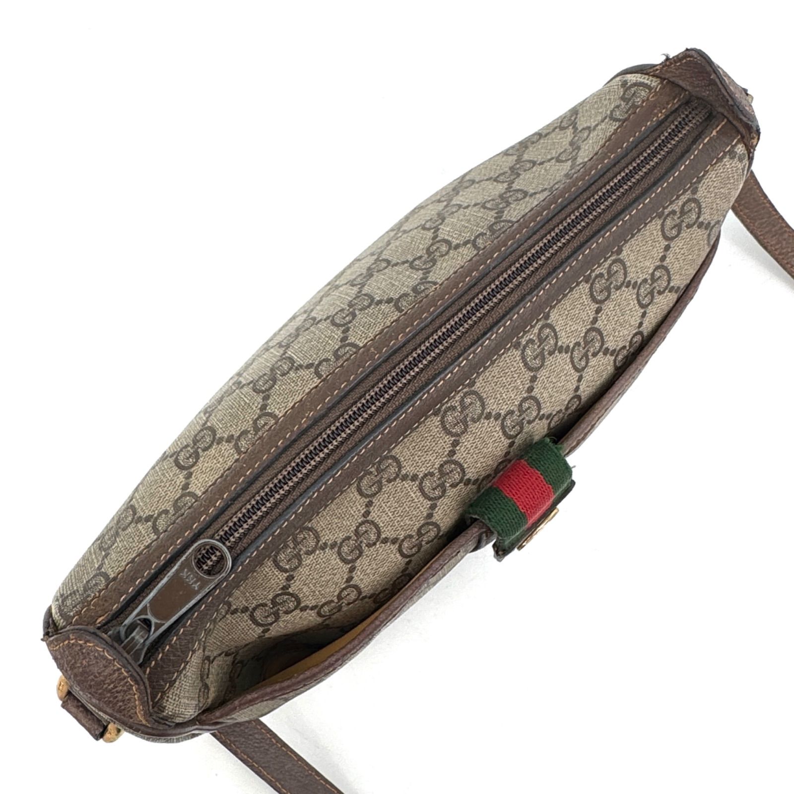 GUCCI グッチ シェリーライン GG柄 ショルダーバッグ PVC レザー