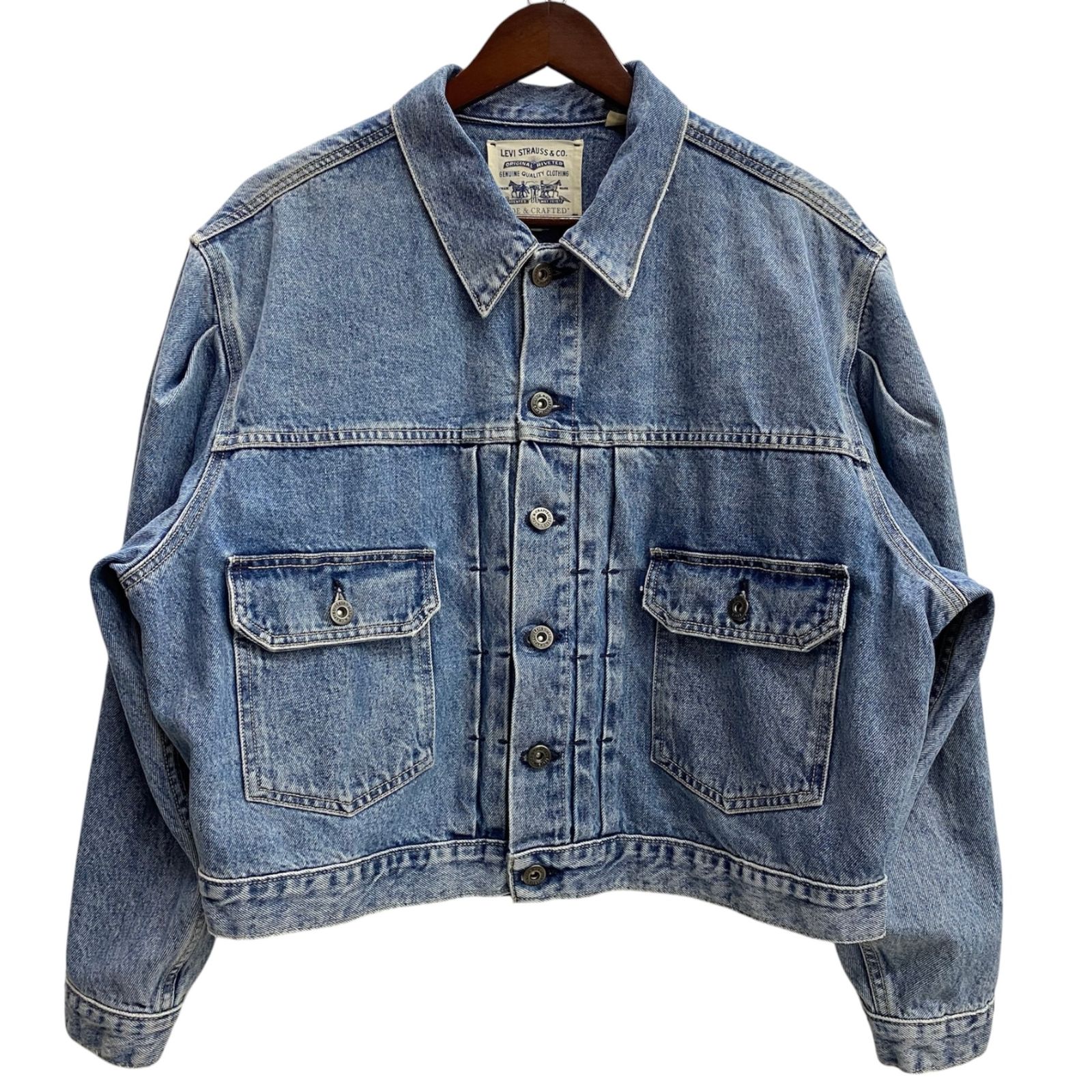 リーバイス Levi's Made & Crafted TYPE II 短丈 デニム トラッカー ジャケット ブルー Mサイズ 201LT-528