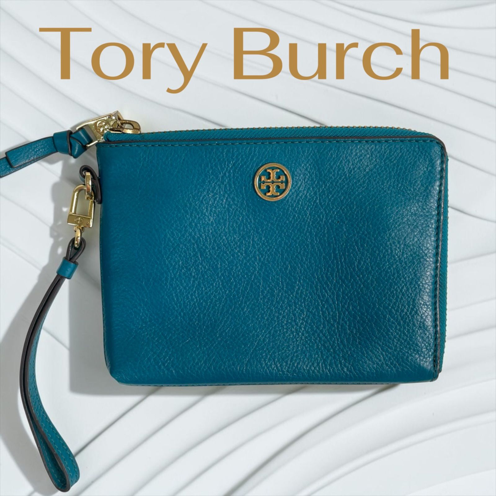 Tory Burch フラグメントケース ポーチ ターコイズブルー - メルカリ