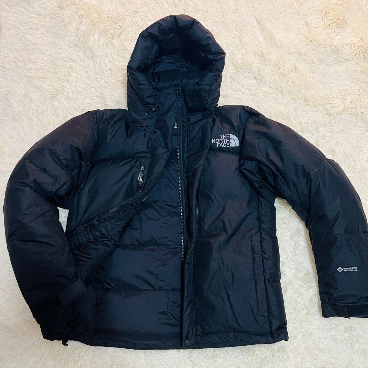 ノースフェイス ナイロン ダウンジャケット M ブラック GORE-TEX 保存袋付き
