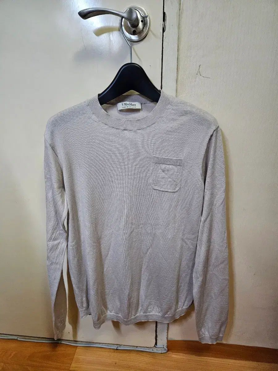55 66) マックスマーラ Max Mara ヴァージンウール100% ニット 長袖 Tシャツ