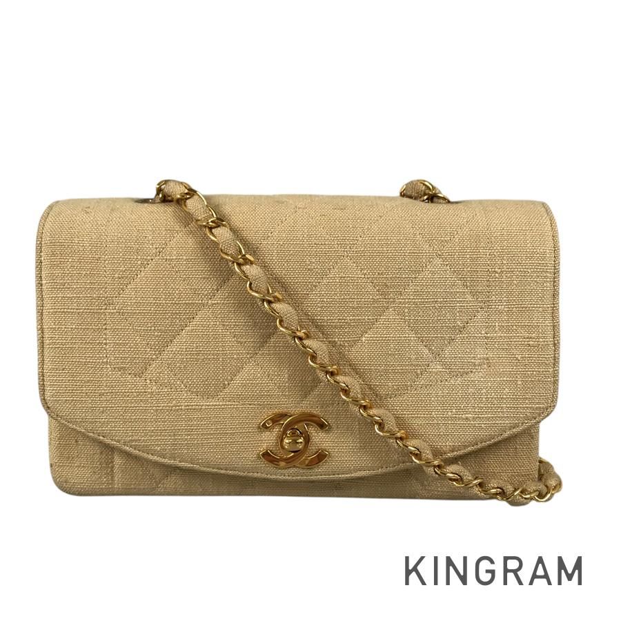 シャネル CHANEL ダイアナ キャンバス ショルダーバッグ sst【中古】 203,940円