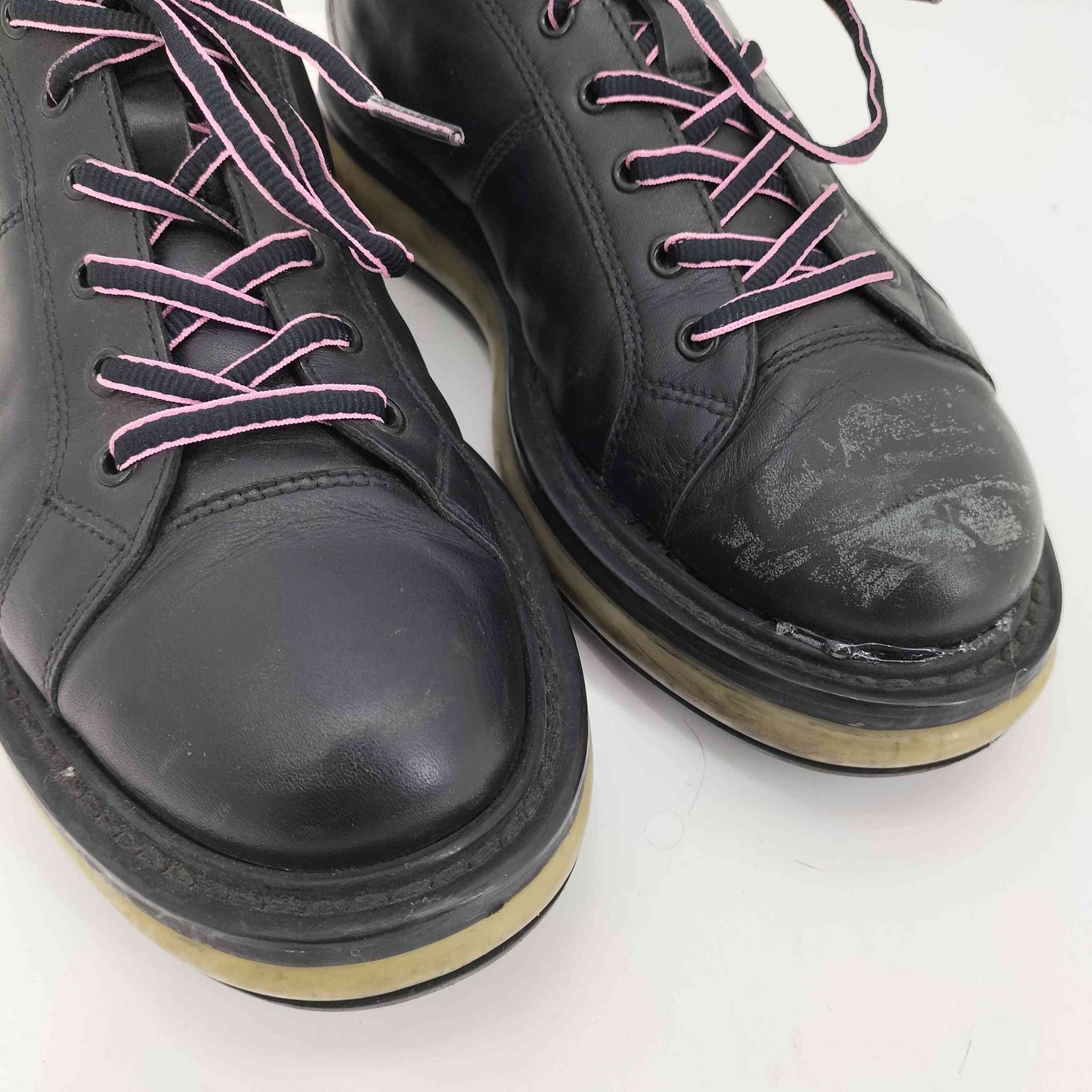 プラダ PRADA ロゴ型押し レザー ローカット スニーカー メンズ 6