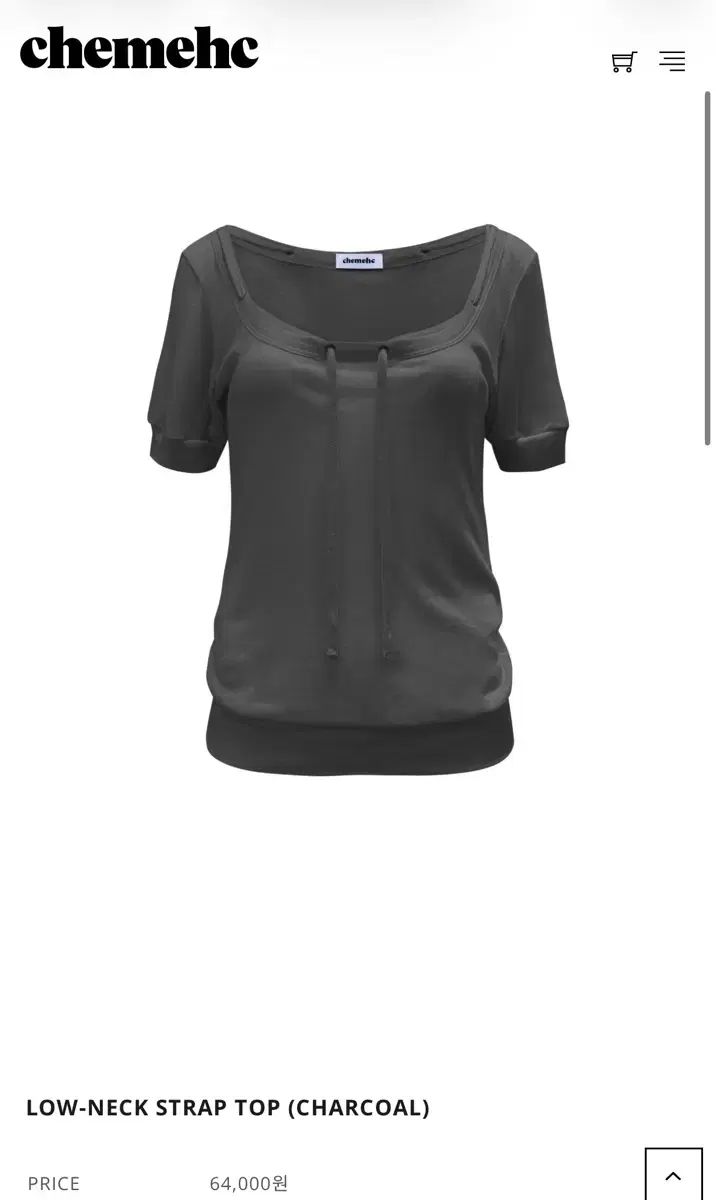 チェメシー LOW-NECK STRAP TOP