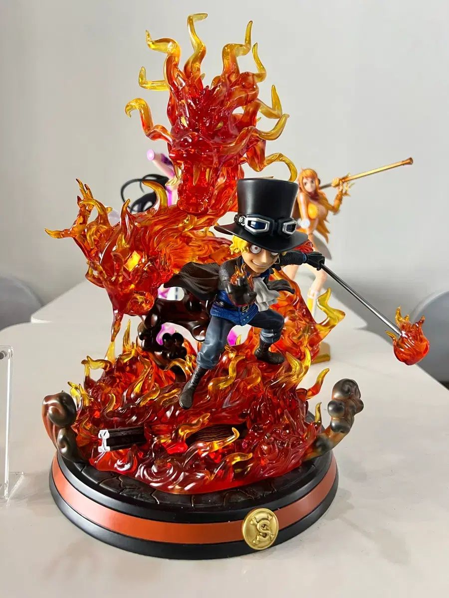 ONE PIECE サボ レジン フィギュア 炎 アクション