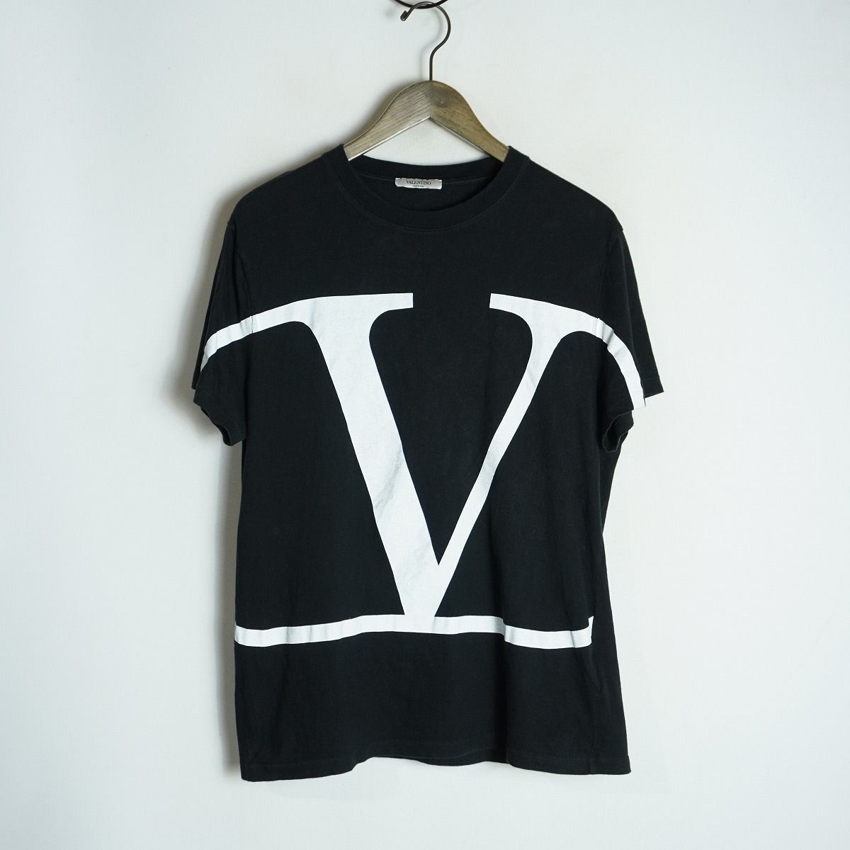 国内正規 19AW VALENTINO ヴァレンティノ バレンティノ Deconstructed Vlogo T-shirt Vロゴ 半袖 Tシャツ カットソー SV3MG02T5F6 4219Q♪