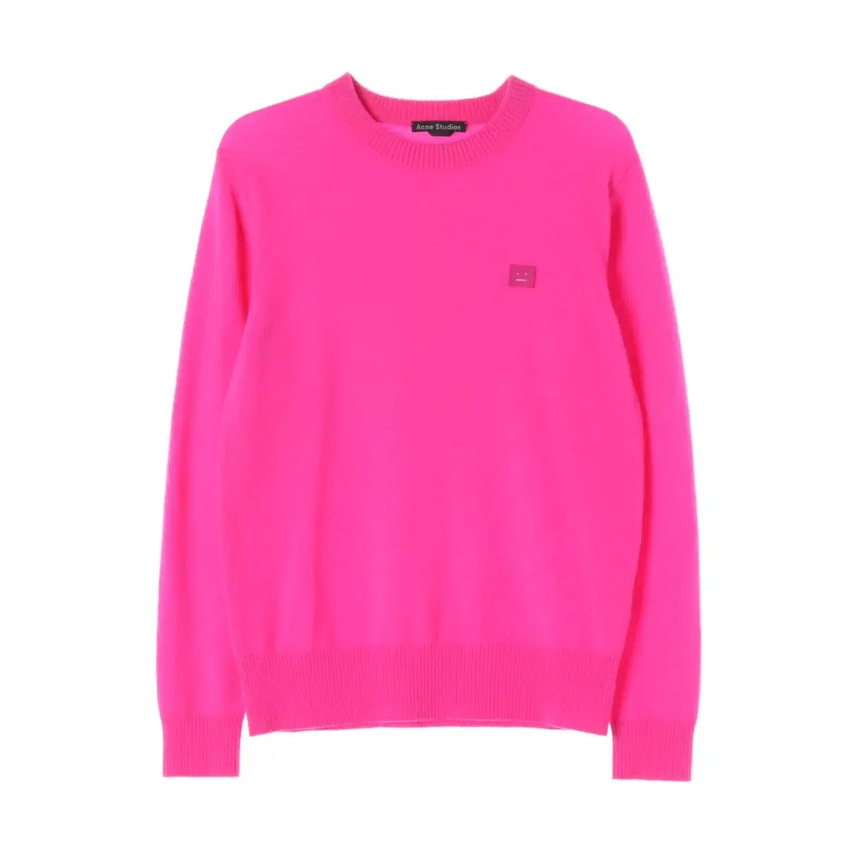 Acne Studios アクネストゥディオズ フェイス パッチ ウール クルーネック ニット セーター