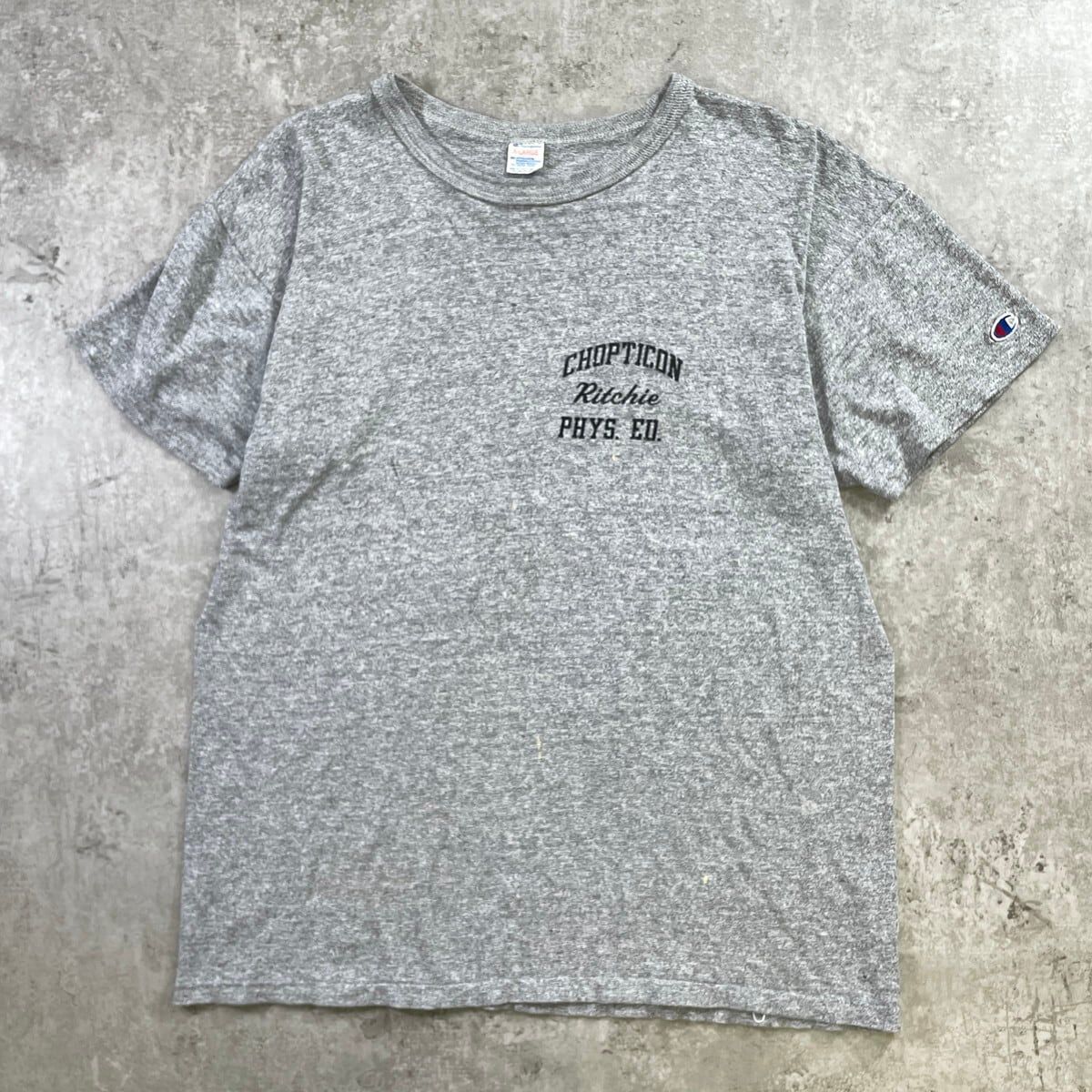 80年代 USA製 Champion チャンピオン トリコタグ カレッジ Tシャツ メンズL 88/12 染み込み 古着 ヴィンテージ ビンテージ