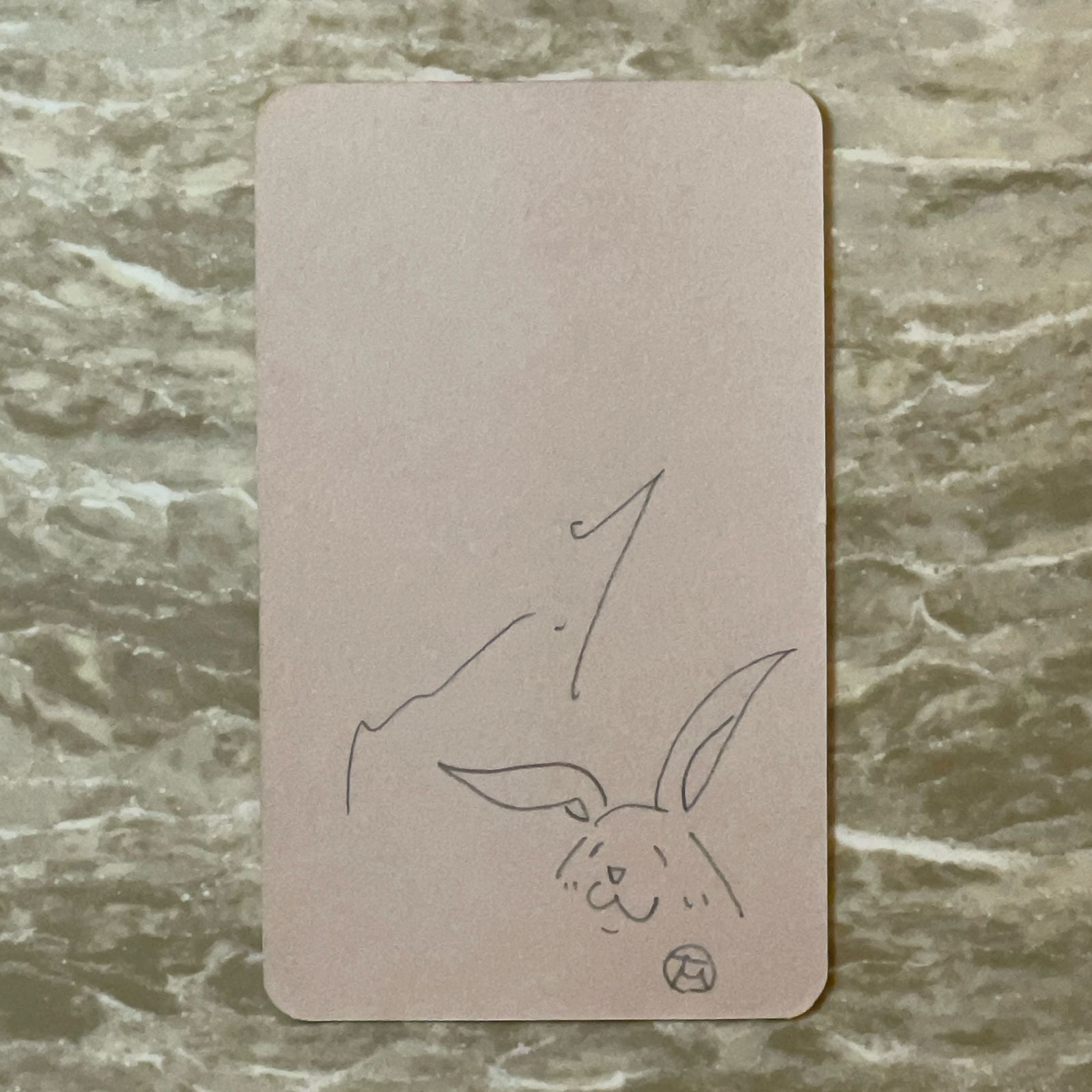 高野学 原画「moon and rabbit」SM号 高野マナブ 原画｜名刺サイズ ドローイング Drawing アクリルクレヨン