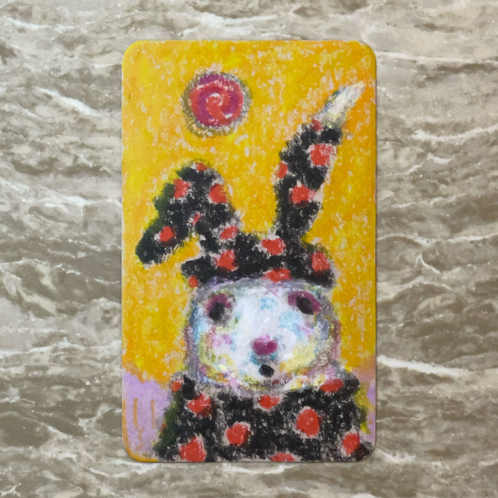 高野マナブ 原画｜名刺サイズ ドローイング Drawing アクリルクレヨン