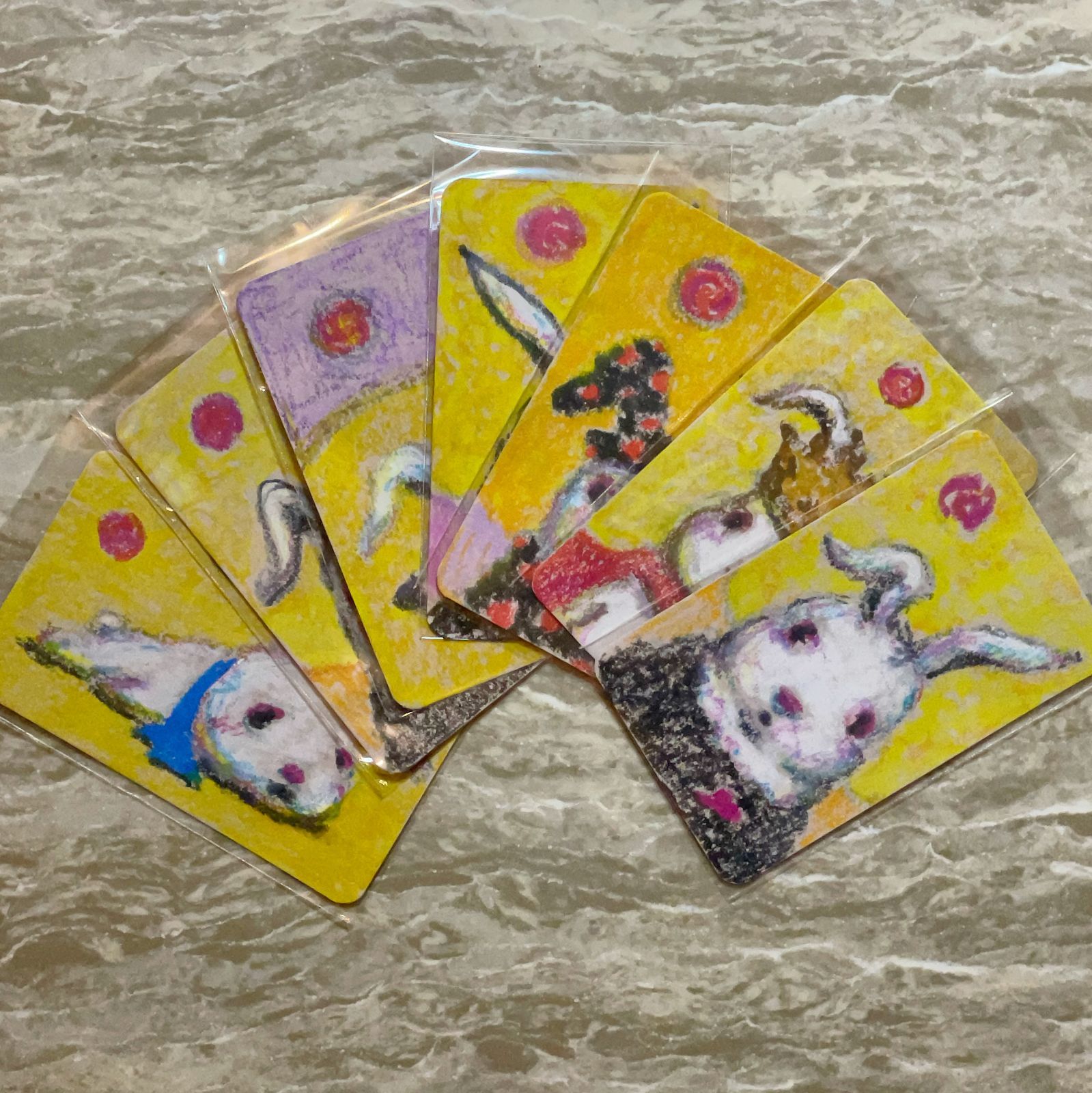 高野マナブ 原画｜名刺サイズ ドローイング Drawing アクリルクレヨン