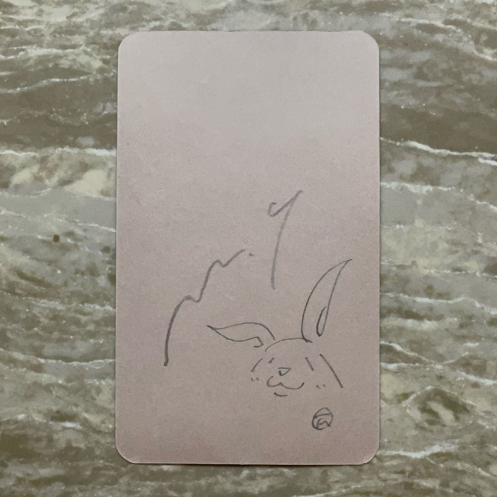 高野学 原画「moon and rabbit」SM号 高野マナブ 原画｜名刺サイズ ドローイング Drawing アクリルクレヨン