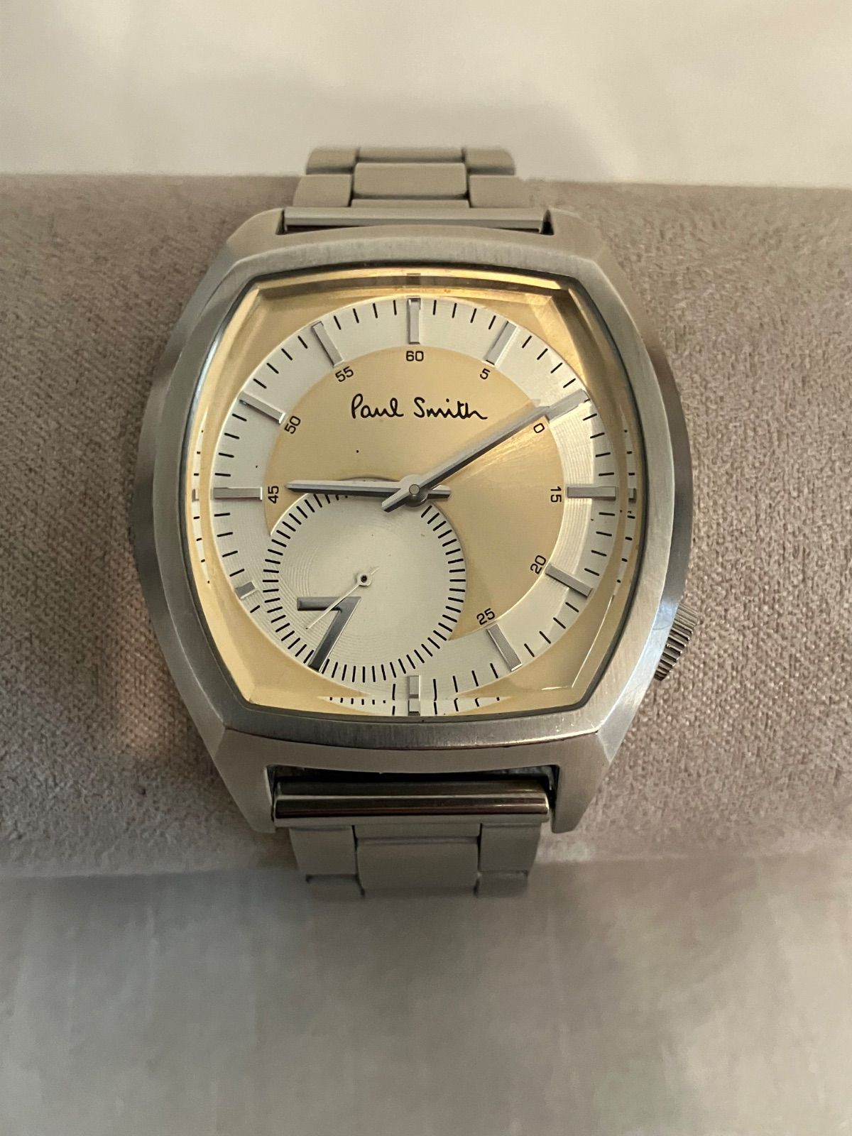 稼働★PAUL SMITH ポール・スミス ゴールド QZ腕時計 電池新品