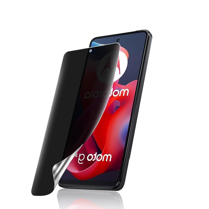 【中古スマホ】Motorola moto g24 SIMフリー（保護フィルム付） 新品】 Motorola Moto G24 覗き見防止フィルム【ガイド枠付き】TPU素材