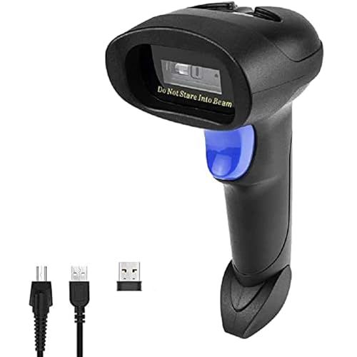 ワイヤレス1D2Dバーコードスキャナー、NetumScanポータブル自動QRコードスキャナーは、倉庫POSおよびコンピューター用のUSBレシーバーを備えたスクリーンスキャンハンドヘルドCMOSイメージバーコードリーダーをサポートしますｍａ